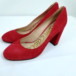 Sam Edelman Womens Stillson Red Suede Pumps